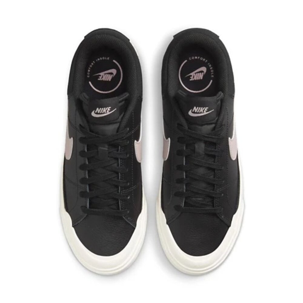 Nike Women’s Court Legacy Lift Platform Shoes Black Violet DM7590-002, Size 12 - Picture 12 of 14